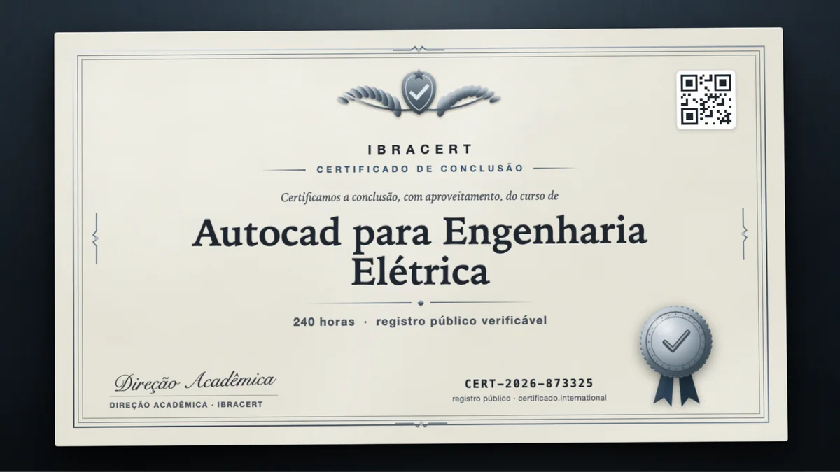 Capa do curso Autocad para Engenharia Elétrica