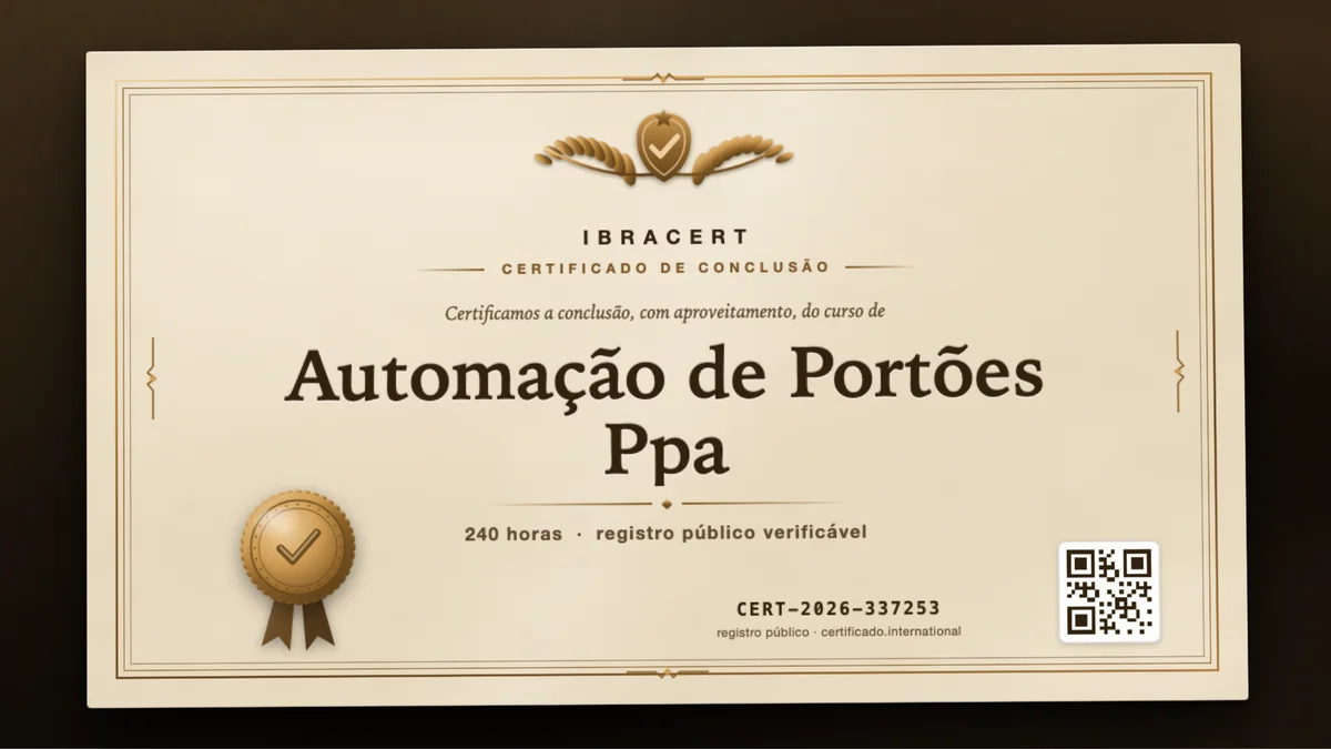 Capa do curso Automação de Portões Ppa