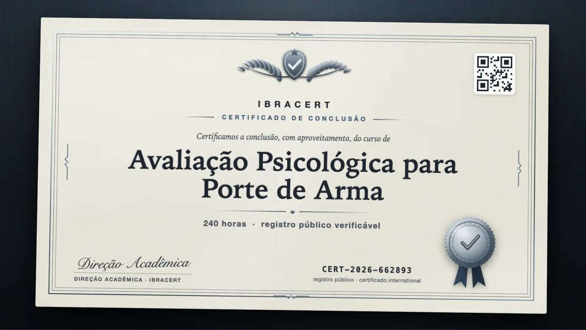 Capa do curso Avaliação Psicológica para Porte de Arma