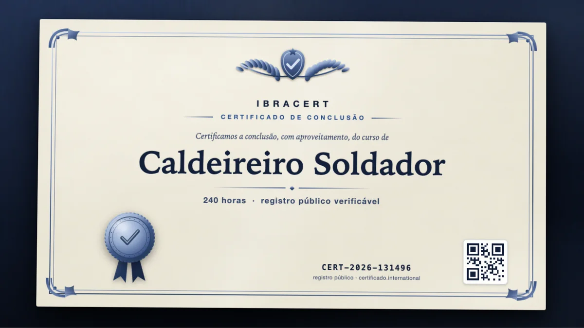 Capa do curso Caldeireiro Soldador