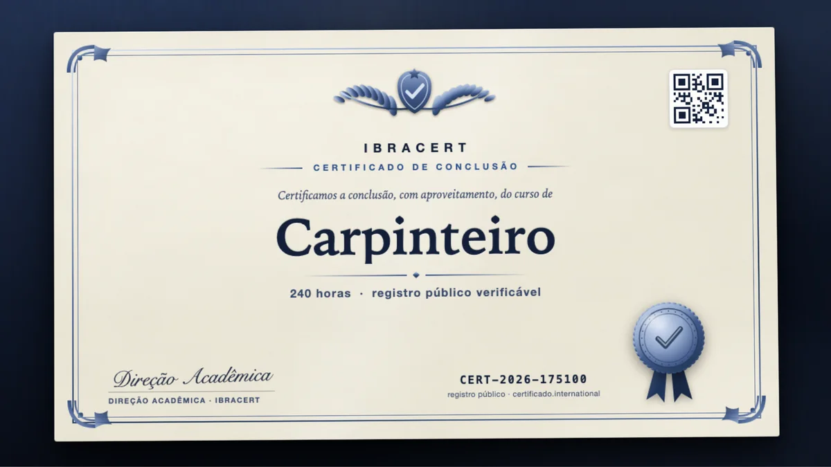 Capa do curso Carpinteiro