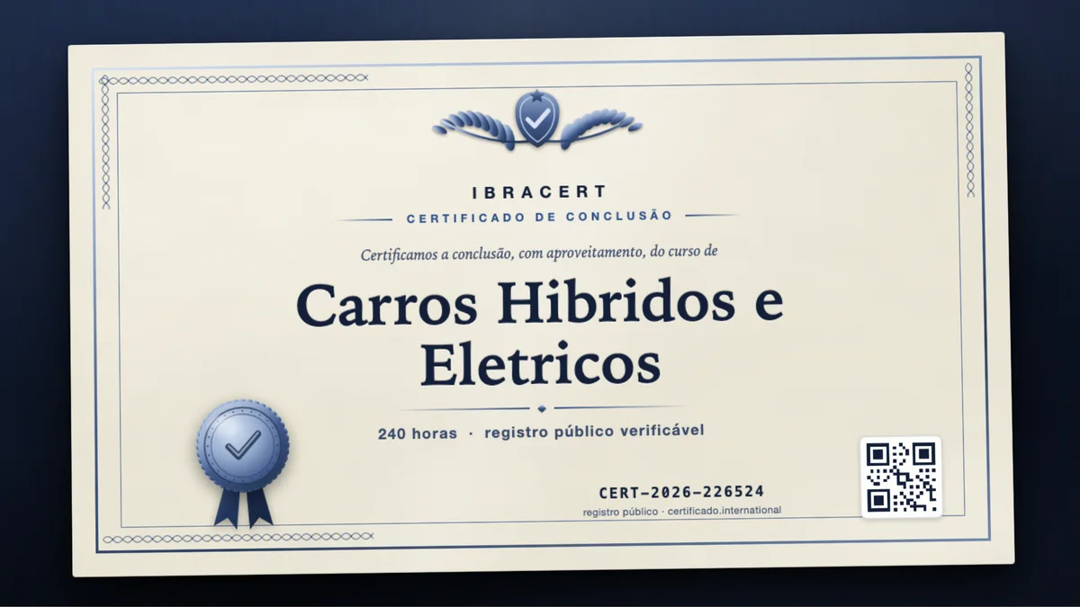 Capa do curso Carros Hibridos e Eletricos