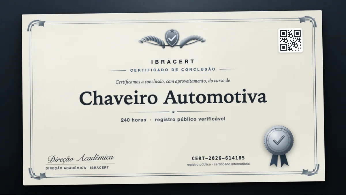 Capa do curso Chaveiro Automotiva
