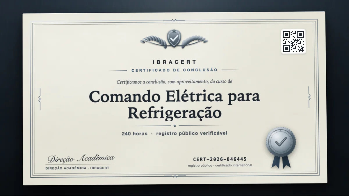 Capa do curso Comando Elétrica para Refrigeração