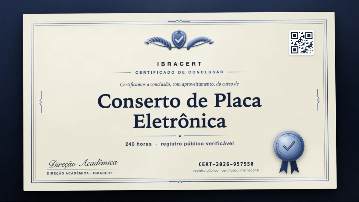 Capa do curso Conserto de Placa Eletrônica