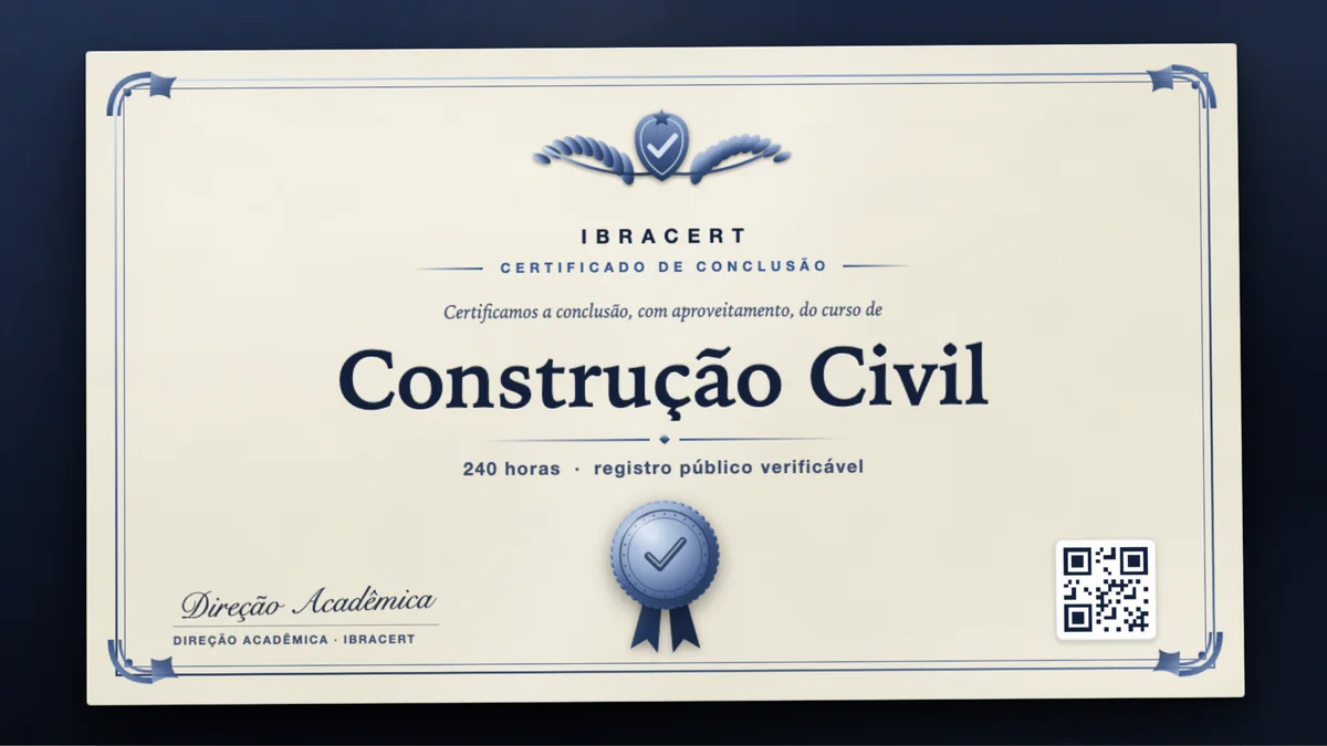 Capa do curso Construção Civil