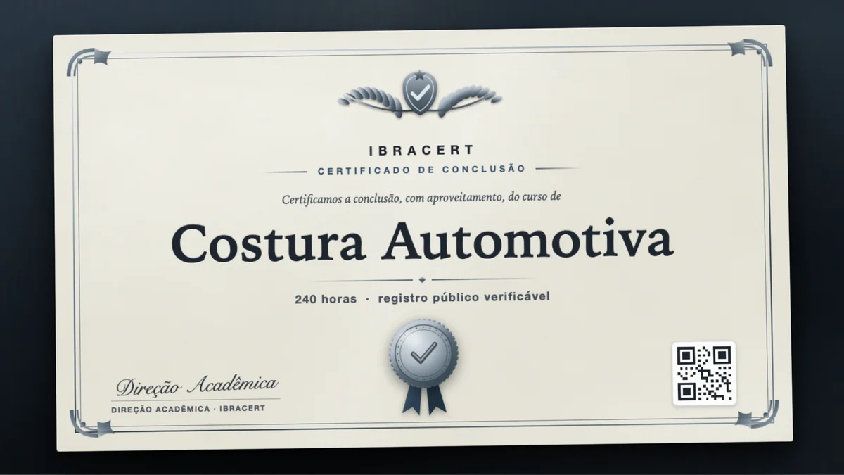 Capa do curso Costura Automotiva