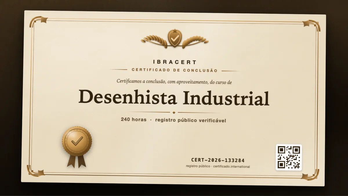 Capa do curso Desenhista Industrial
