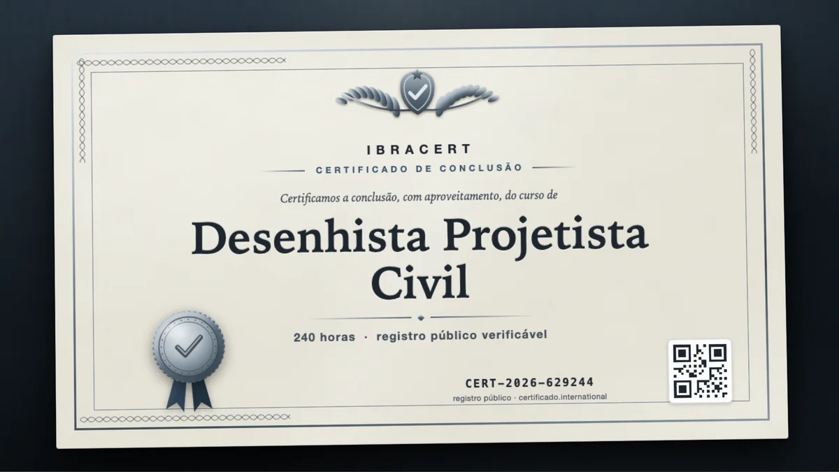 Capa do curso Desenhista Projetista Civil