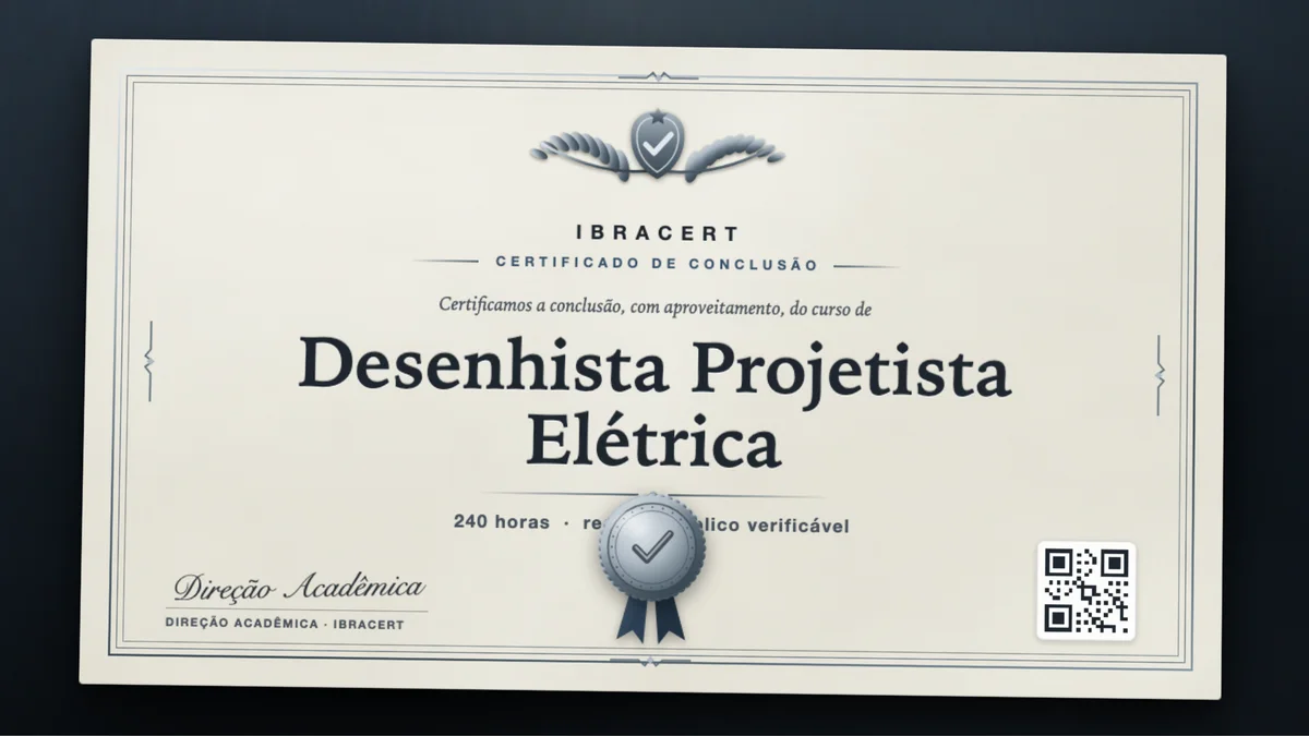 Capa do curso Desenhista Projetista Elétrica