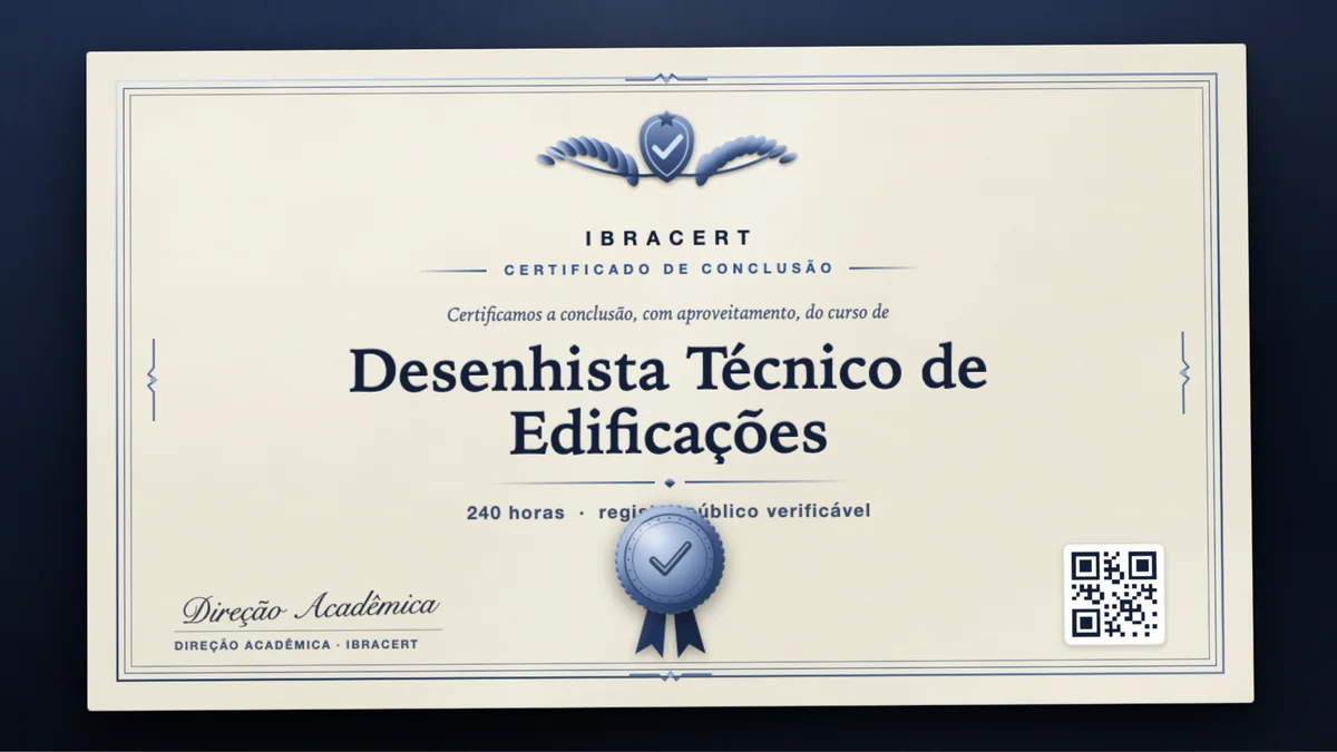 Capa do curso Desenhista Técnico de Edificações