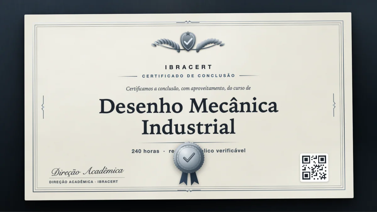 Capa do curso Desenho Mecânica Industrial