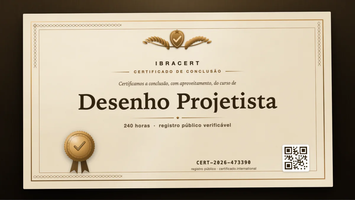 Capa do curso Desenho Projetista