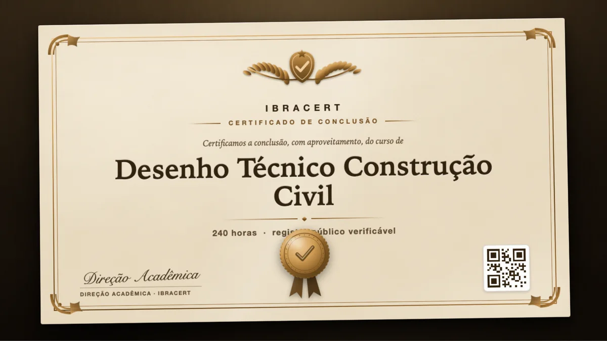 Capa do curso Desenho Técnico Construção Civil