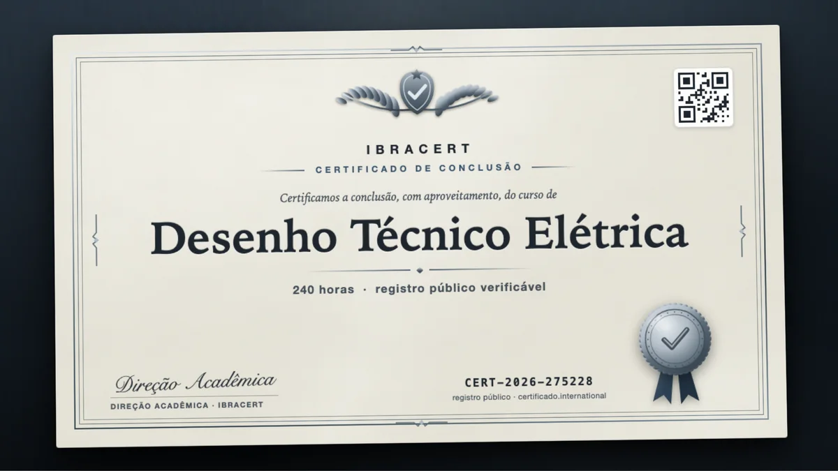 Capa do curso Desenho Técnico Elétrica