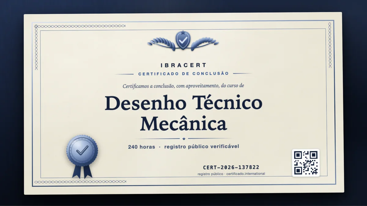 Capa do curso Desenho Técnico Mecânica