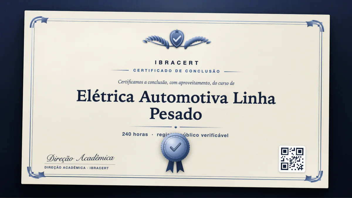 Capa do curso Elétrica Automotiva Linha Pesado