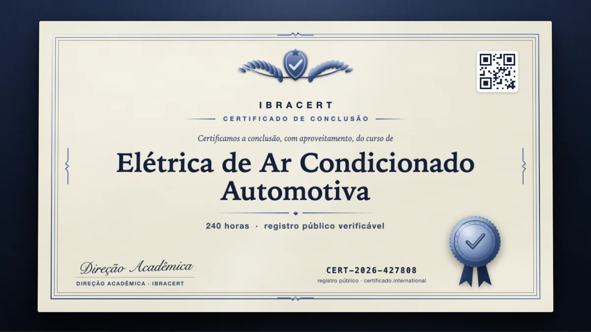 Capa do curso Elétrica de Ar Condicionado Automotiva
