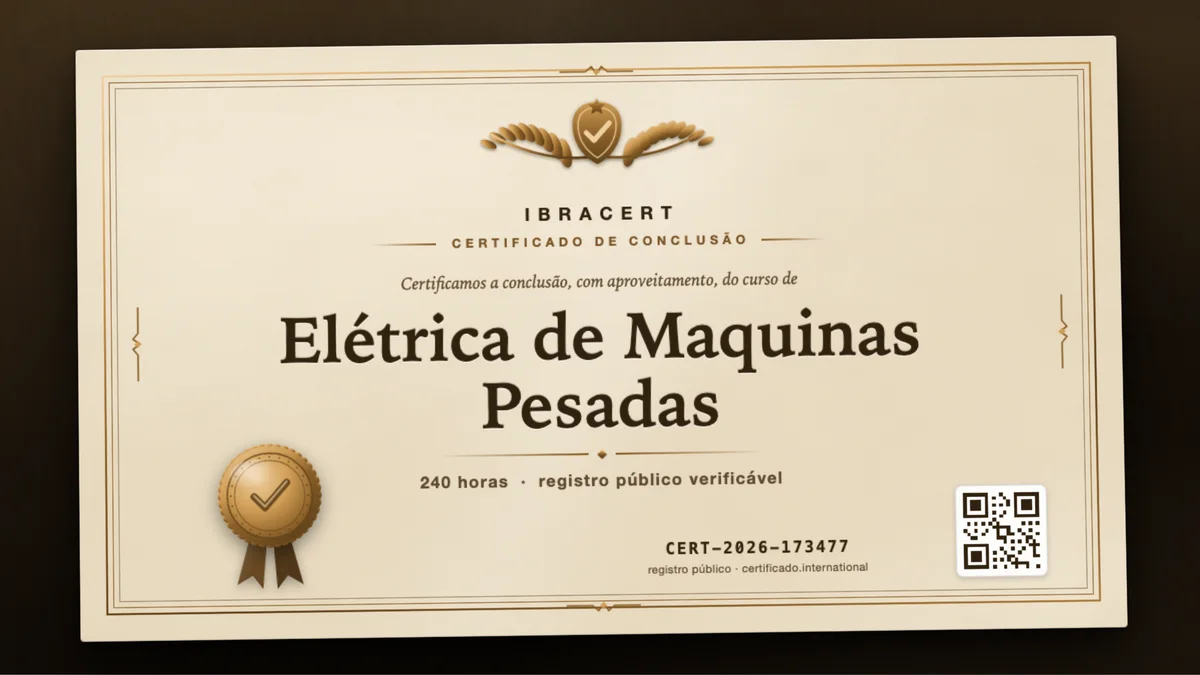 Capa do curso Elétrica de Maquinas Pesadas