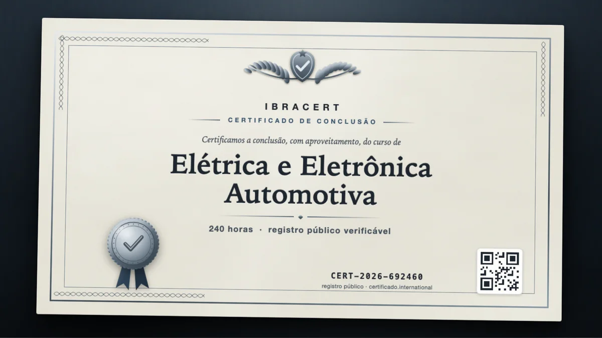Capa do curso Elétrica e Eletrônica Automotiva
