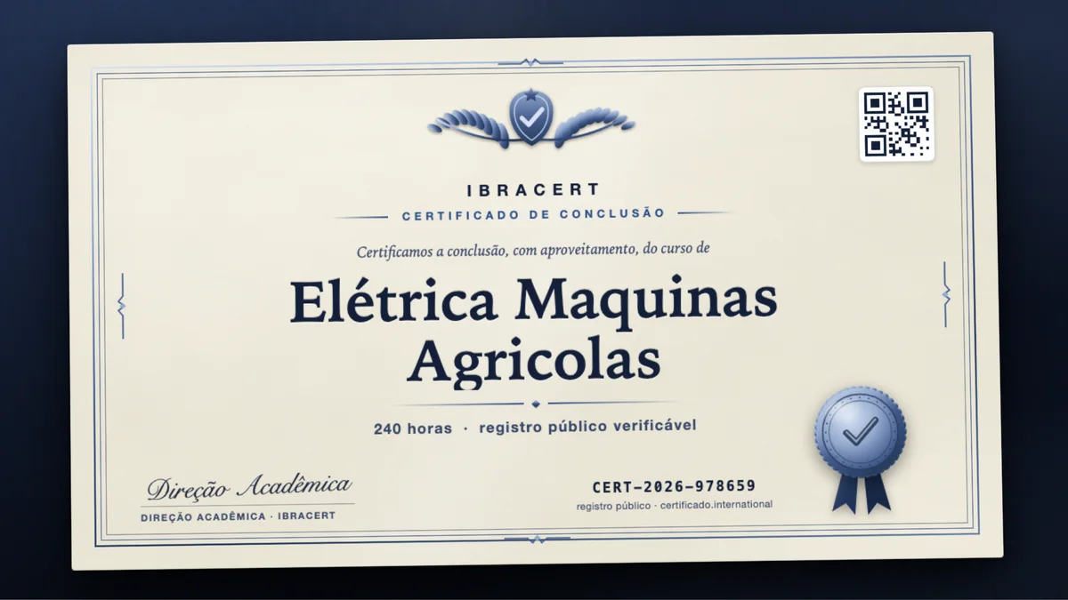 Capa do curso Elétrica Maquinas Agricolas