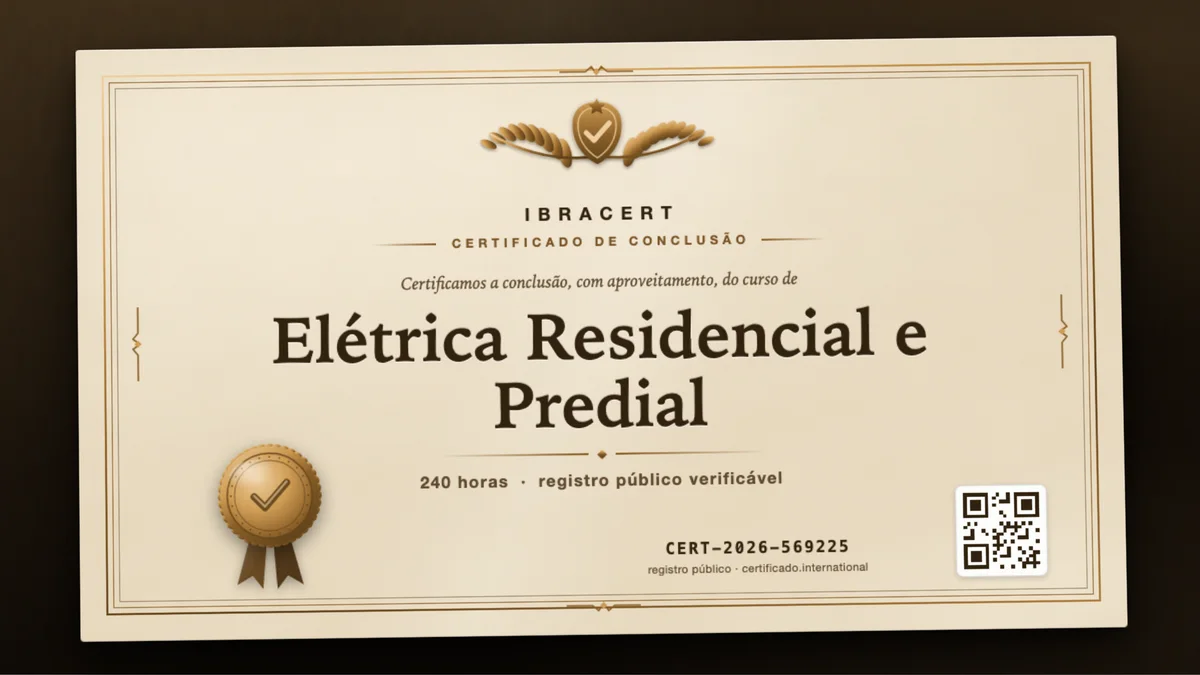 Capa do curso Elétrica Residencial e Predial