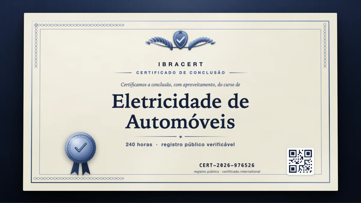 Capa do curso Eletricidade de Automóveis