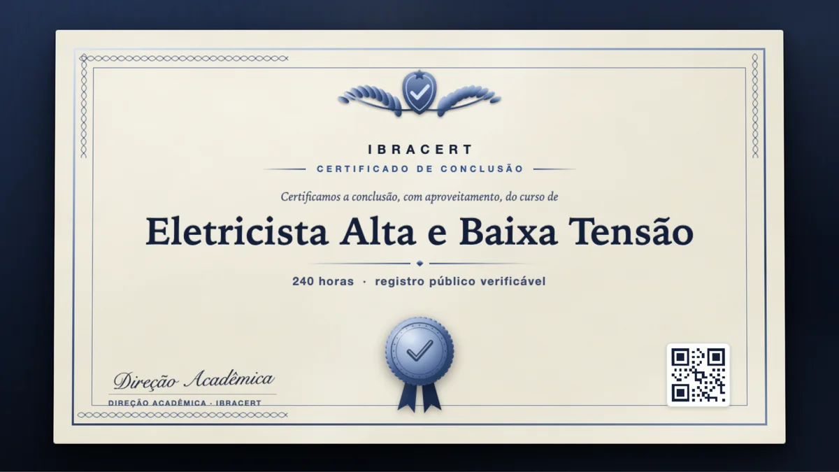 Capa do curso Eletricista Alta e Baixa Tensão