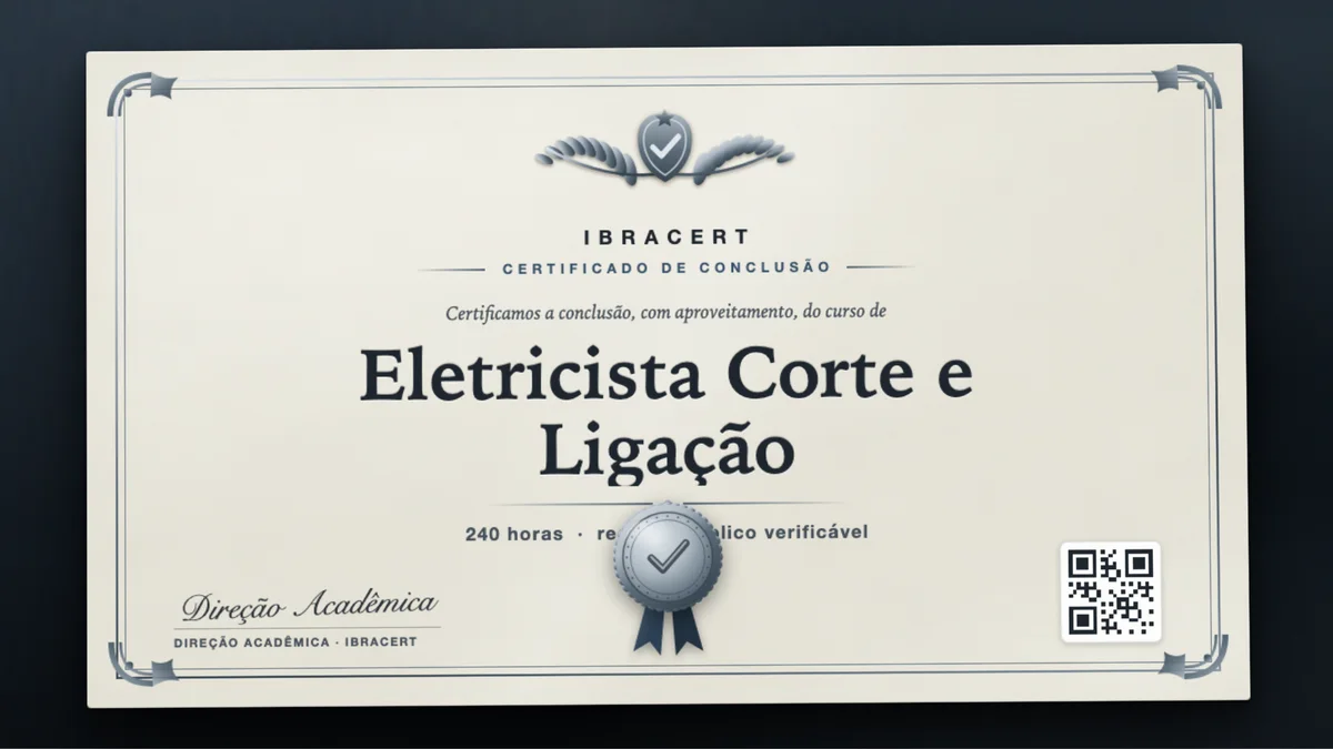 Capa do curso Eletricista Corte e Ligação