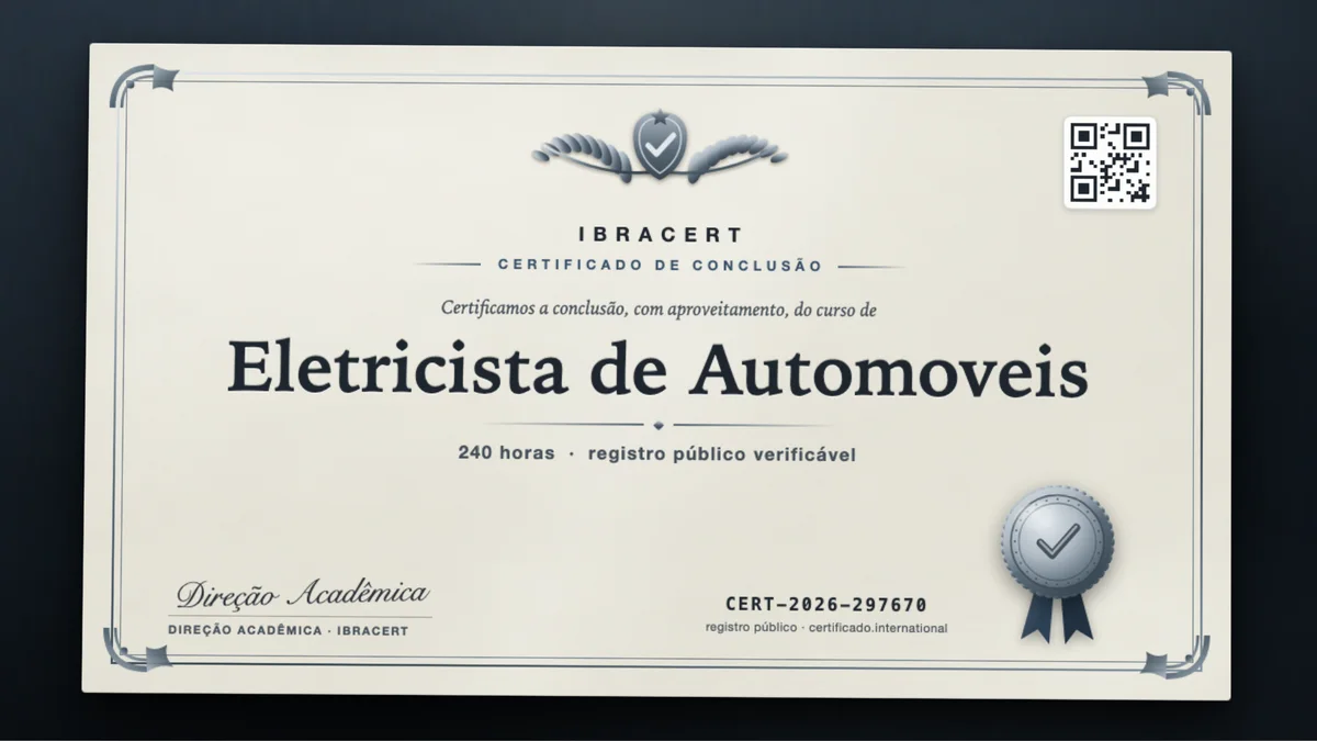 Capa do curso Eletricista de Automoveis