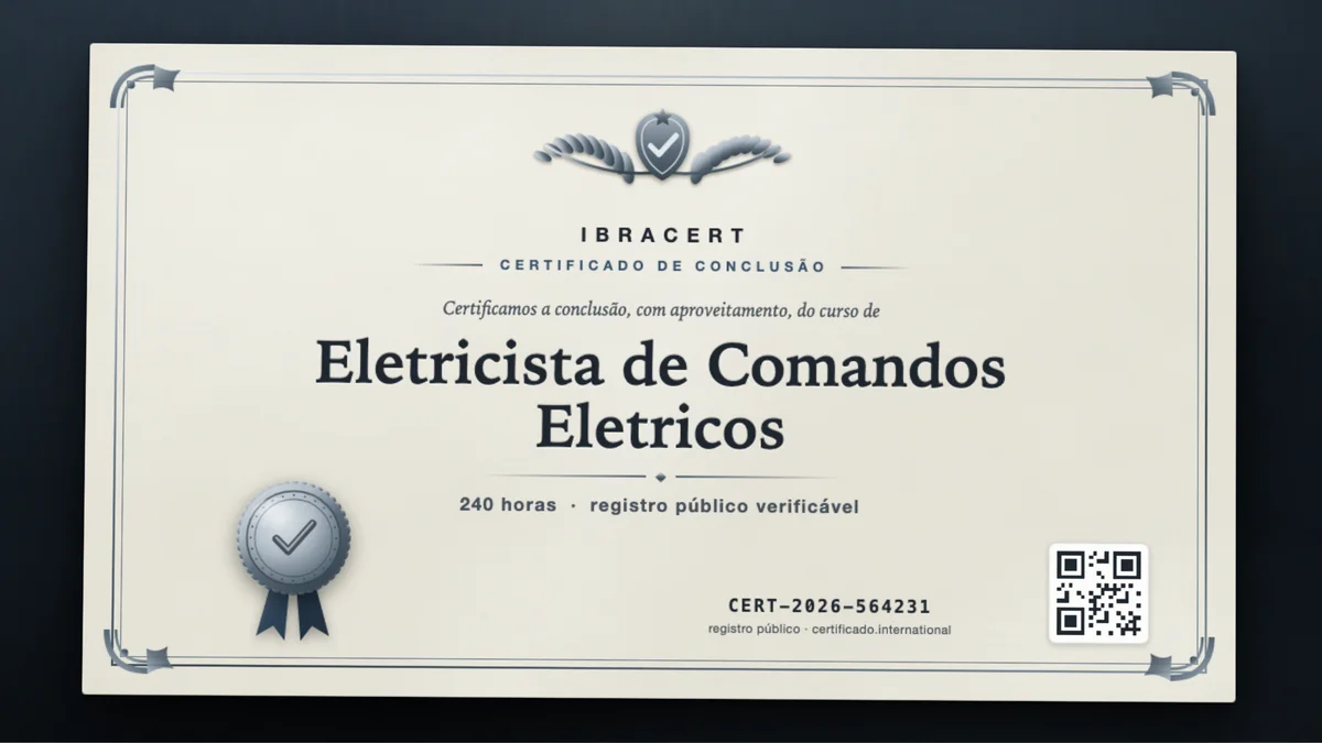 Capa do curso Eletricista de Comandos Eletricos