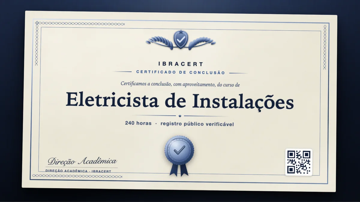 Capa do curso Eletricista de Instalações