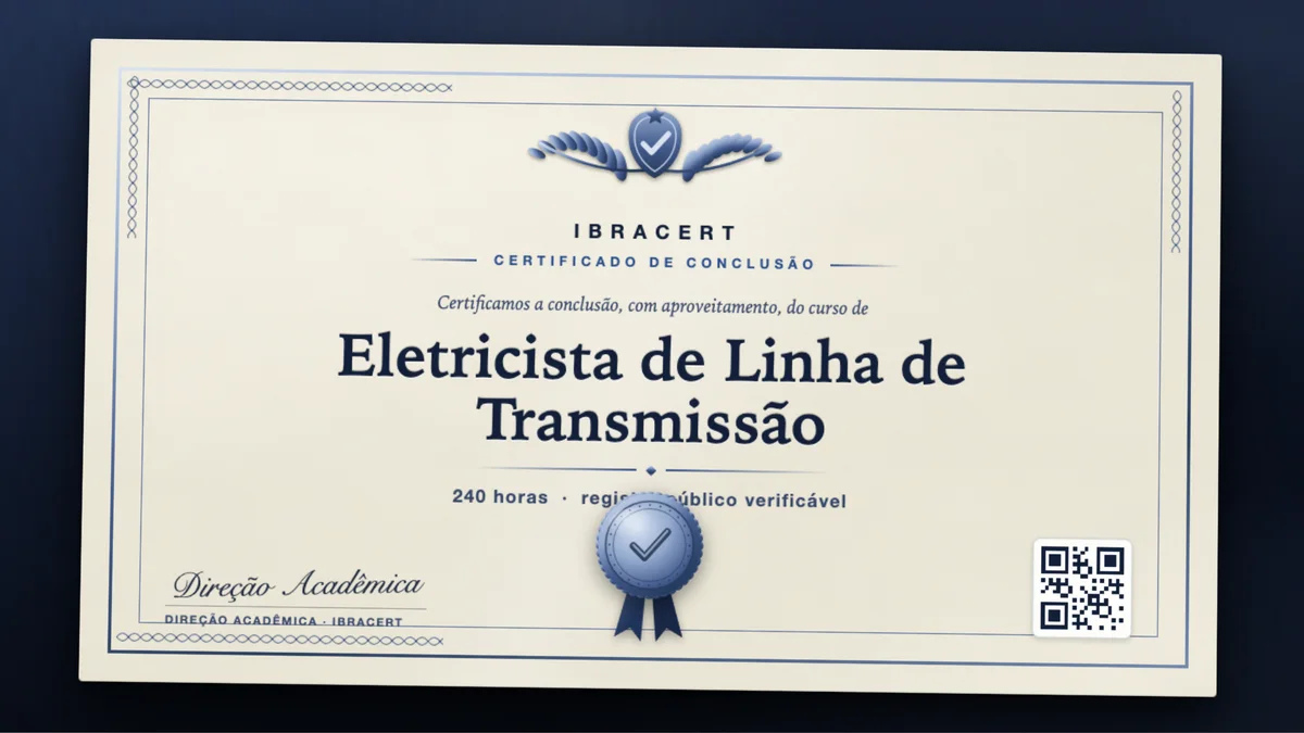 Capa do curso Eletricista de Linha de Transmissão