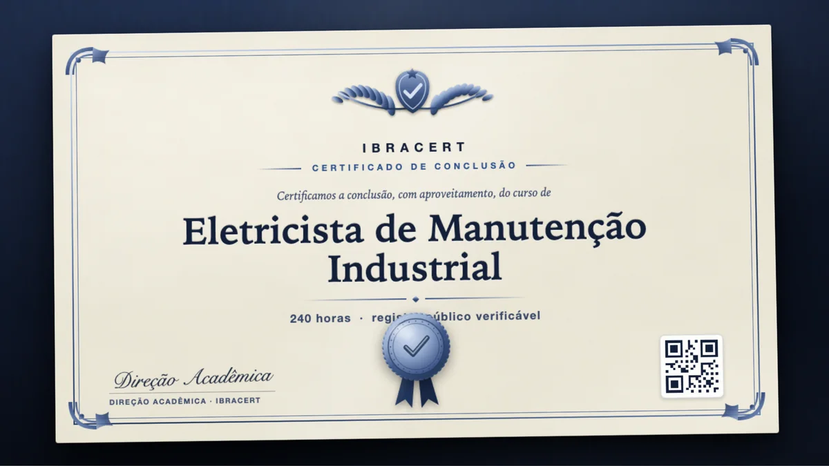Capa do curso Eletricista de Manutenção Industrial