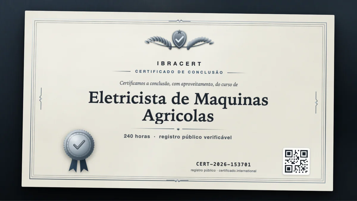 Capa do curso Eletricista de Maquinas Agricolas