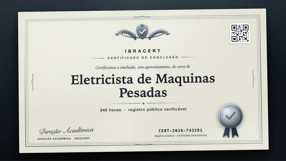 Capa do curso Eletricista de Maquinas Pesadas
