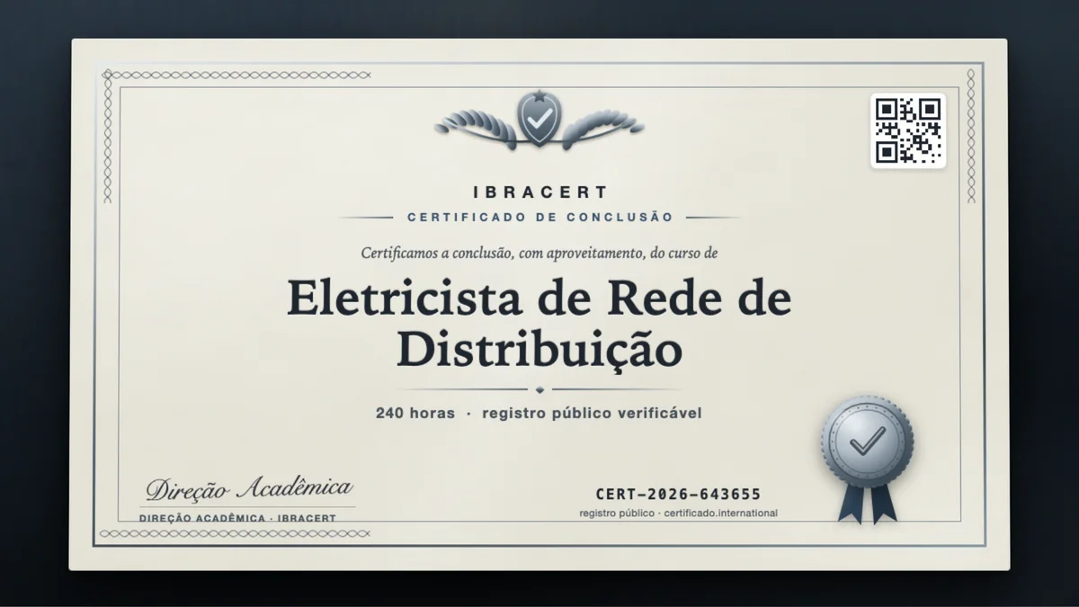 Capa do curso Eletricista de Rede de Distribuição