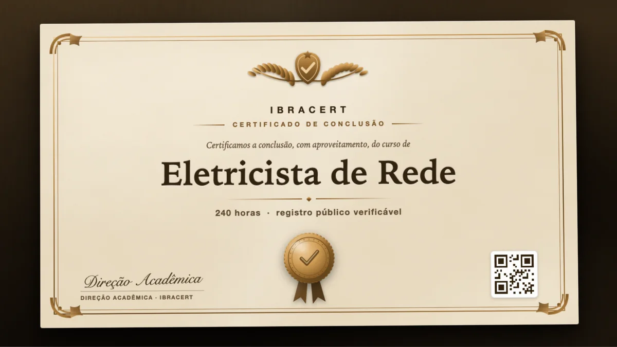 Capa do curso Eletricista de Rede
