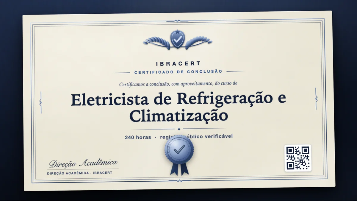 Capa do curso Eletricista de Refrigeração e Climatização