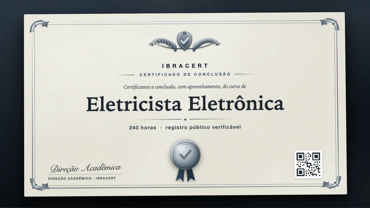 Capa do curso Eletricista Eletrônica