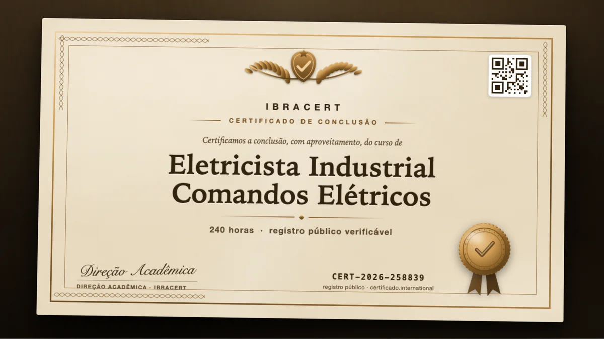 Capa do curso Eletricista Industrial Comandos Elétricos