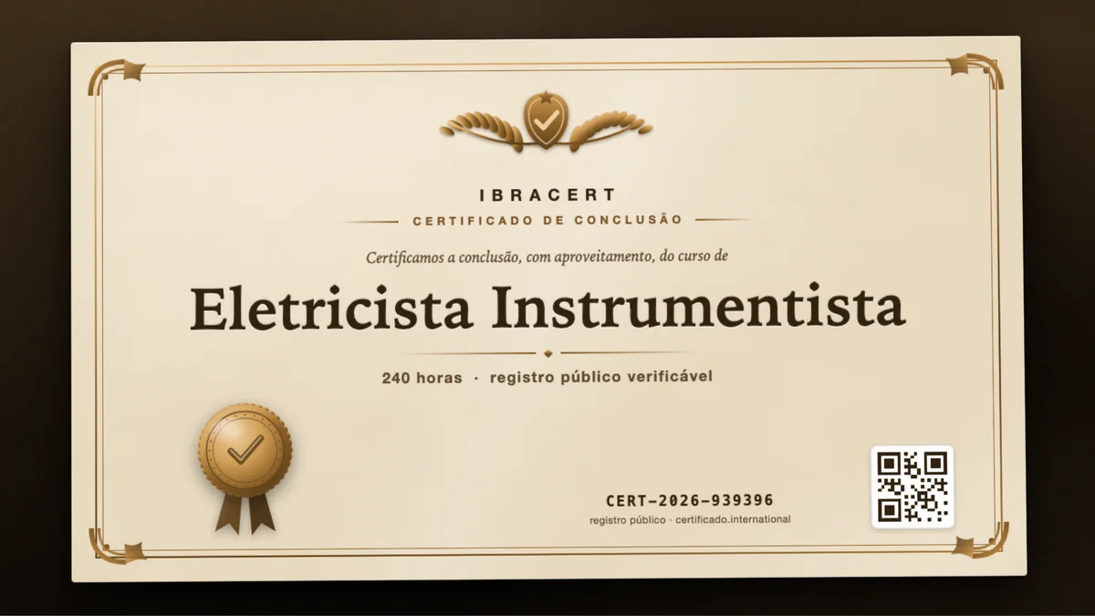 Capa do curso Eletricista Instrumentista