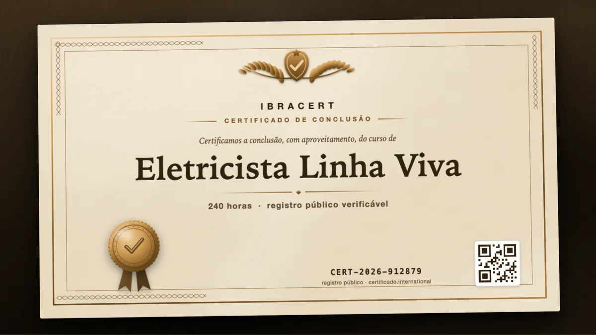 Capa do curso Eletricista Linha Viva
