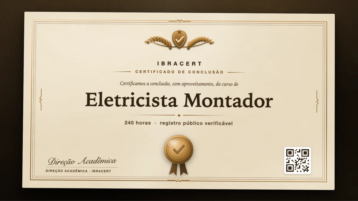 Capa do curso Eletricista Montador