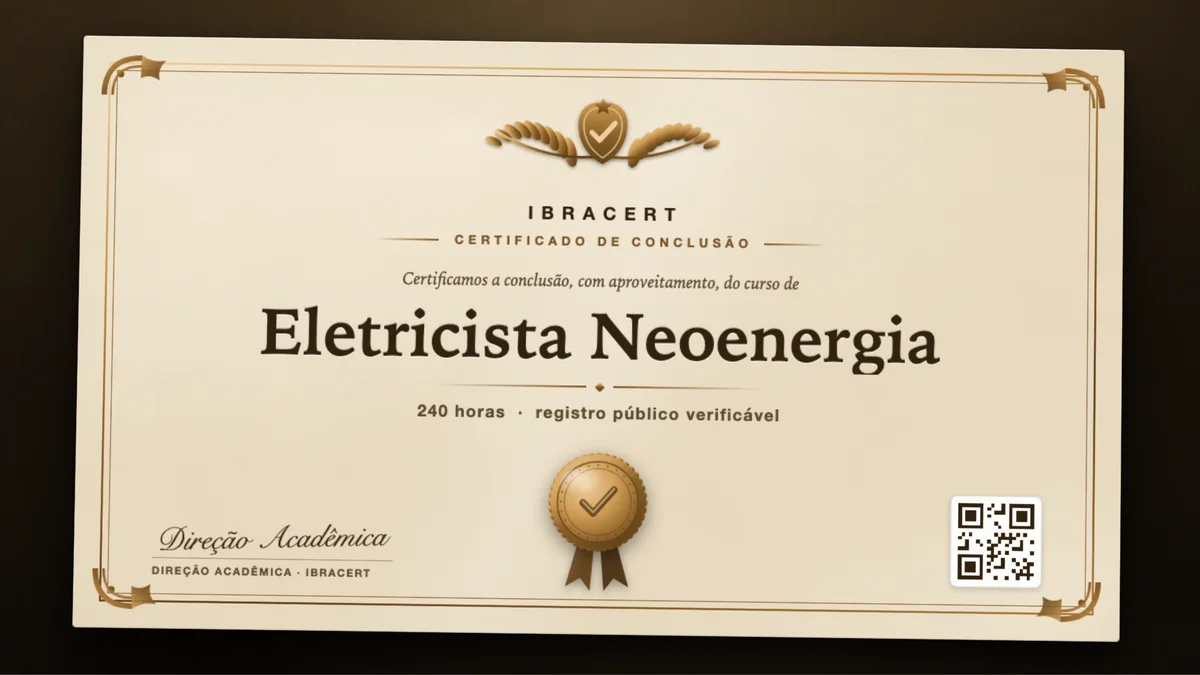 Capa do curso Eletricista Neoenergia