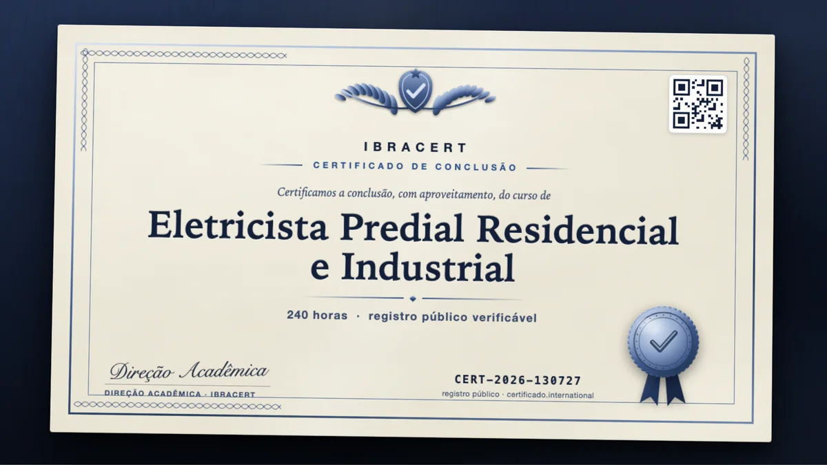 Capa do curso Eletricista Predial Residencial e Industrial