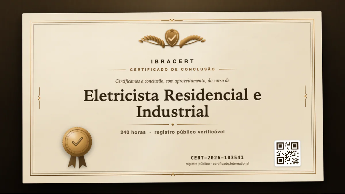 Capa do curso Eletricista Residencial e Industrial