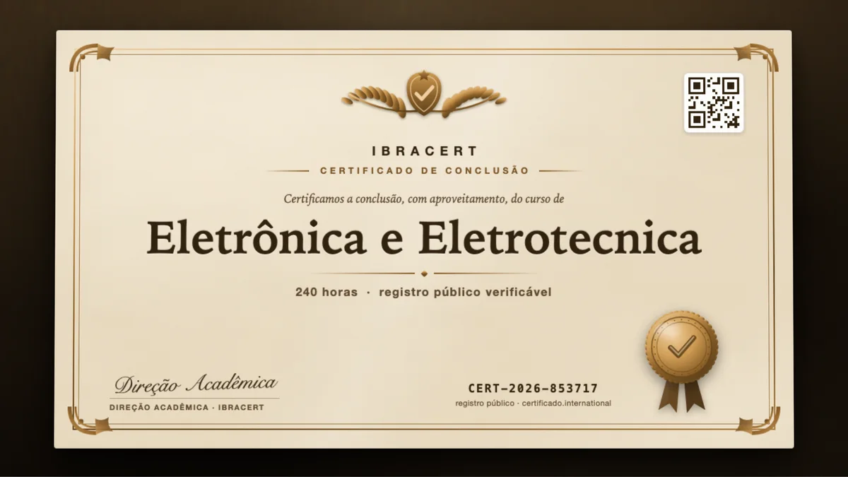 Capa do curso Eletrônica e Eletrotecnica