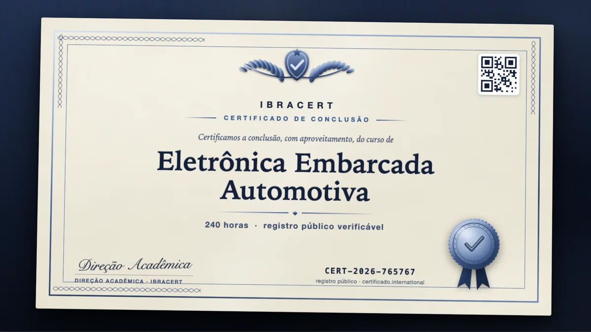 Capa do curso Eletrônica Embarcada Automotiva