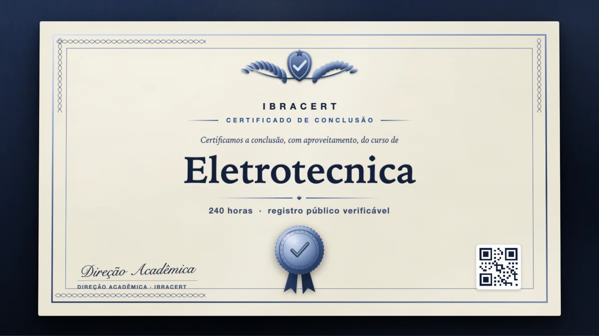 Capa do curso Eletrotecnica